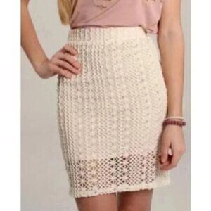 Free People All About You Crochet Pencil Skirt